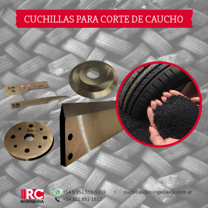 Cuchillas para corte de caucho