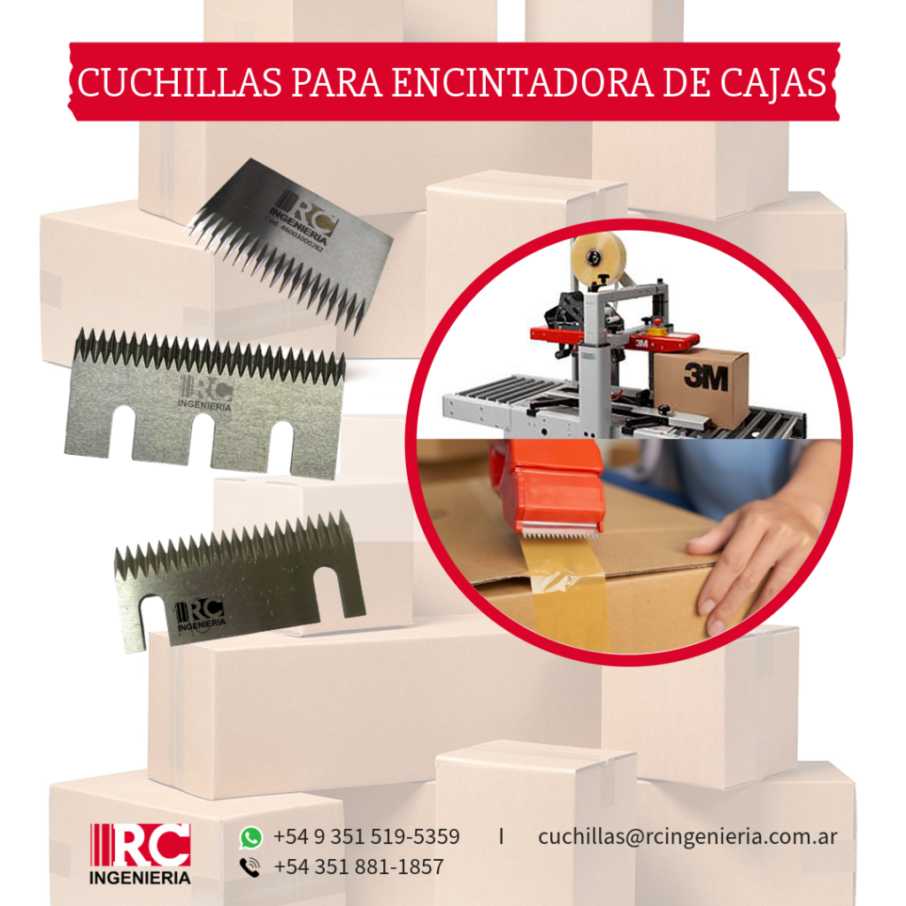 Cuchilla para maquinas encintadoras de cajas