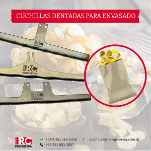 Cuchillas dentadas para envasado de todo tipo de productos